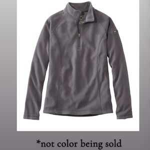 L.L. Bean Women's Blue Navy Quarter-Zip Fleece Sweater